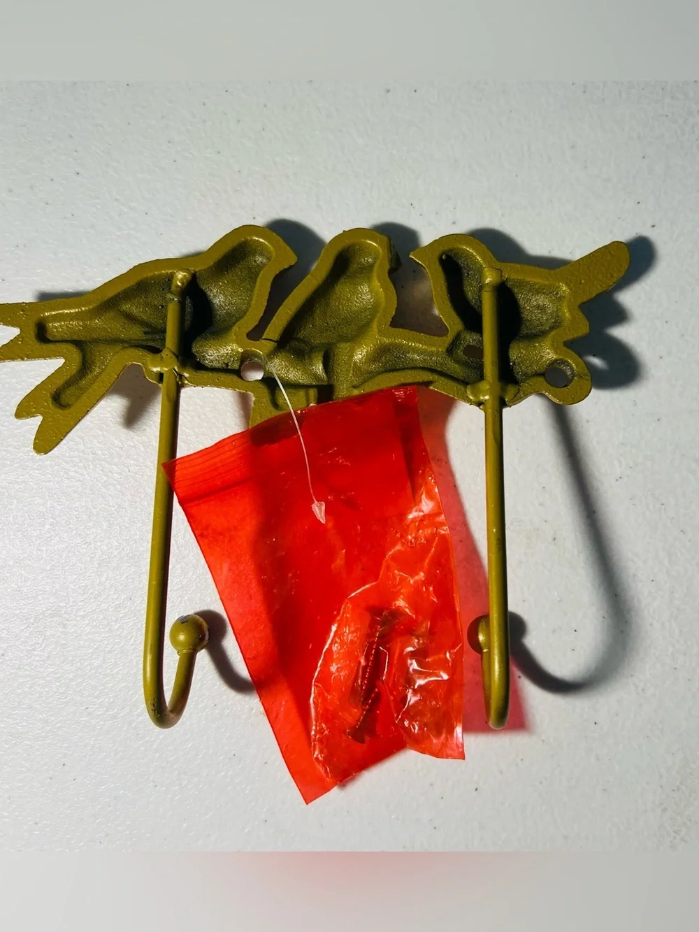 Hobby Lobby Gold Bird Wall Hooks Double Hook Home Decor NWT